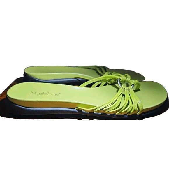 New Madeline Shauna sandals flip flop size 7M pink leather summer - Picture 10 of 14